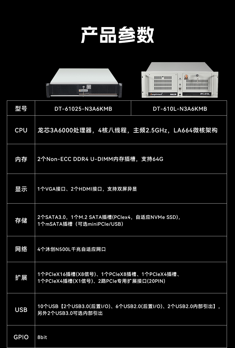 国产化机架式工控机,龙芯cpu工控主机电脑,DT-610L-N3A6KMB.jpg